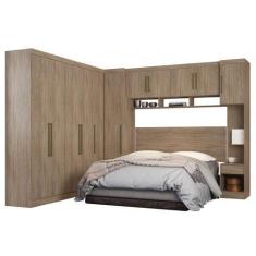 Imagem de Guarda Roupa Modulado Módena Composição 10 Casal 77010 Nogal Touch Dem