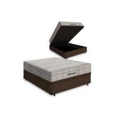 Imagem de Cama Box Bau Viuvo + Colchão De Molas Ensacadas Airtech Spring (128X18