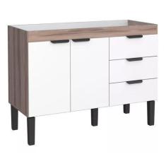 Imagem de Gabinete Armário Cozinha 1.20 Mt Flamingo 2 Portas 3 Gavetas- Desmonta