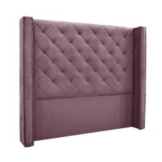 Imagem de Cabeceira Cama Box King 195cm E Recamier Vicenza Veludo Uva S04 - D`rossi