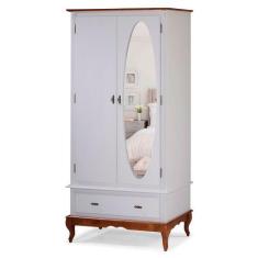 Imagem de Guarda Roupa Solteiro Com Espelho 2 Portas 1 Gaveta 60406E Linz Móveis