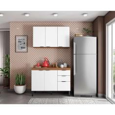 Imagem de Cozinha Compacta Firenze ii 6 pt 2 gv Amêndola e Branca