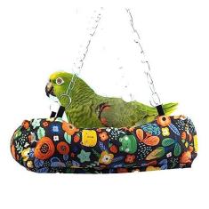Imagem de Cama de ninho de pássaro de papagaio calopsita cama suspensa pássaros cama de dormir papagaio esconderijo cama lã lavável para papagaio periquito calopsitas periquitos