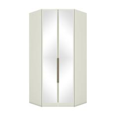 Imagem de Guarda Roupa Canto Closet Modulado 2 Portas com Espelho Seletto Henn Areia HP