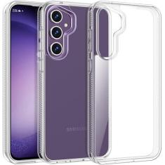 Imagem de Rayboen Capa transparente para Samsung Galaxy S23 FE, [não amarela] capa protetora à prova de choque slim fit para Galaxy S23FE 5G, moldura de silicone antiderrapante, antiarranhões, parte traseira