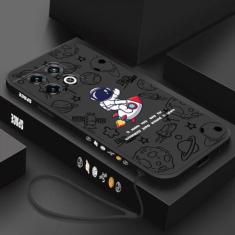 Imagem de Capa de telefone de silicone de astronauta de desenho animado para OnePlus 11 10T ACE 10 9 Pro 9R 9RT para Oneplus 7 7T Pro capa macia com cordão, A, YK000303, para OnePlus 11 5G