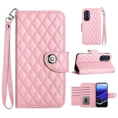 Imagem de Para Motorola Moto G Stylus 5G 2022, capa carteira com alça de pulso, capa flip de couro com fecho magnético com 7 cartões e 1 compartimento para dinheiro, capa de telefone feminina de presente para