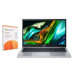 Imagem de Notebook Acer Aspire 3 Intel Core i3- N305 Série N, 8GB RAM, 256GB SSD, Tela de 15.6", LED Full HD e Windows 11 Home + Microsoft 365 Personal 1TB