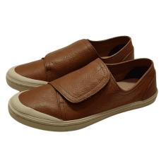 Imagem de Tênis Cano Curto Velcro Couro Tan-Feminino