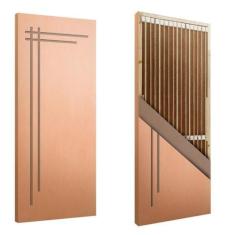 Imagem de Porta Sarrafeada Frisada HDF de Eucalipto Friso 06 - JB Paes