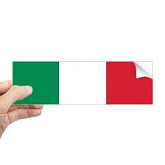 Imagem de DIYthinker Adesivo retangular de para-choque com bandeira nacional da Itália para janela