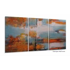 Imagem de Quadro Decorativo Abstrato Marron 3pç 120x60