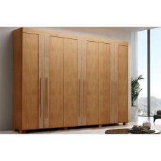 Imagem de Guarda Roupa Casal 6 Portas e 6 Gavetas c/ Pés Lucca Premium Naturale - Rufato