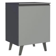 Imagem de Balcão 60 cm 1 Porta Com Pés Cinza Nice Madesa