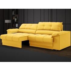 Imagem de Sofá com Carregador USB Retrátil Reclinável Mimo 2,00m Velosuede Canar