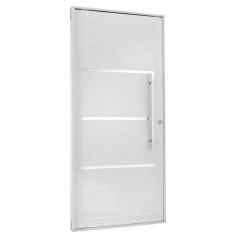 Imagem de Porta de Aluminio Lambril Pivotante 220x90cm com Puxador Topsul Branco