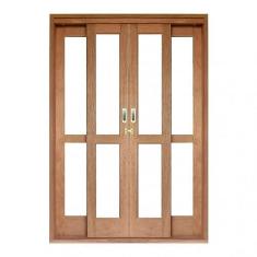 Imagem de Porta de Correr Panorâmico 4 Folhas Cedro Arana 215cmx200cmx14cm Isabela Revestimentos Natural