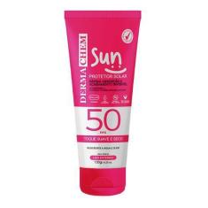 Imagem de Protetor Solar 50 Fps Toque Suave E Seco Sem Cor Praia Sol - Dermachem