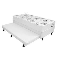 Imagem de Colchão Solteiro Mega Light Branco + Bicama Box com Auxiliar em Espuma - 088x188