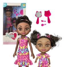 Imagem de Boneca Mamãe Filhinha Na Versão Negra Ou Branca E Acessórios Modelo:negra