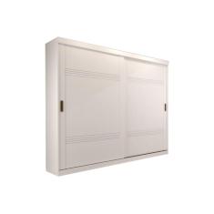 Imagem de Guarda Roupa Casal 2 Portas De Correr E 4 Gavetas Blumenau Branco Panan