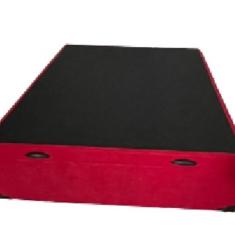 Imagem de Cama Box Ba  Vi vao Suede Vermelho Com 128cm De Largura