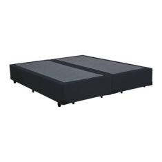 Imagem de Cama Box Queen Bipartido Suede Preto - 30x158x198