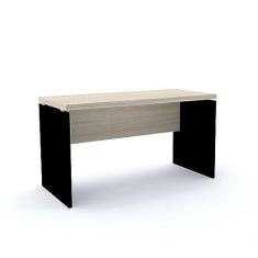 Imagem de Mesa de Escritório Pé Painel Pe40 em Mdp 170 x 70 cm Cor Nogueira Casablanca Base Preta