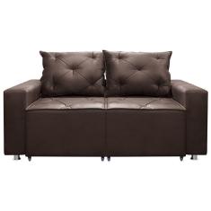 Imagem de Sofá 2 Lugares Retrátil E Reclinável Bariloche 1.80cm C/ Molas - Suede Café