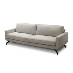 Imagem de sofá 3 lugares trivento molas ensacadas couro branco 210 cm