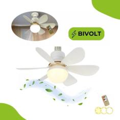 Imagem de Ventilador De Teto Lâmpada E27 30W E Controle Remoto Bivolt