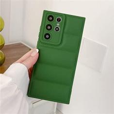 Imagem de Capa de silicone macia para celular para Samsung S22 Ultra S9 Plus Note 9 A73 A53 A33 A52 A72 A32 A12 Capa de airbag de cor sólida, verde, para A32 4G