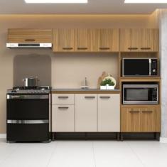 Imagem de Cozinha Completa Berlim com armário e balcão Ipê Cristalo Decibal