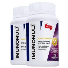 Imagem de Kit 2 Imunomult Multivitamínico Vitafor 60 Cápsulas