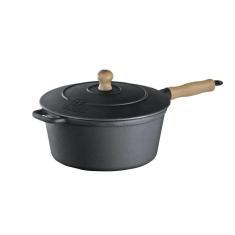 Imagem de Caçarola Cabo De Madeira Tampa De Ferro 4,1 Litro 24Cm