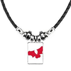 Imagem de DIYthinker Colar de Natal com pingente de corda de couro Torque para festivais s
