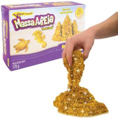 Imagem de Massa Areia Massinha Modelar Dourado Metálico Glitter Sunny
