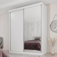 Imagem de Guarda Roupa Casal 2 Portas de Correr 3 Gavetas Búzios Branco