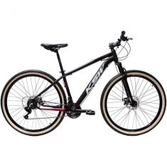 Imagem de Bicicleta Aro 29 Ksw Xlt Alumínio 27v Freio Disco Mecânico Garfo Suspensão Pneu Faixa - Preto/vermelho/branco Tam.15