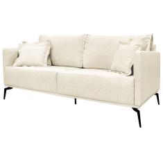 Imagem de Sofa Liv 3 Lugares 200cm Pes Aço Linho 233 Natural Ezz