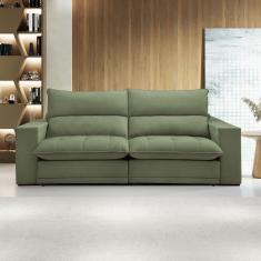Imagem de Sofá Retrátil e Reclinável Martinho 250cm Boucle Verde - Celflex