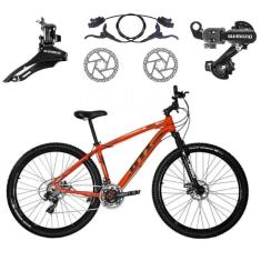 Imagem de Bicicleta Aro 29 GTI Roma 21v Câmbios Shimano Freio a Disco Hidráulico Alumínio Garfo Com Suspensão - Laranja 