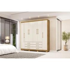 Imagem de Guarda Roupa Canadá 6 Portas e 6 Gavetas - Cor Nature / Champanhe  - V