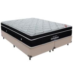 Imagem de Cama Box e Colchão Elegant Molas Ensacadas Queen Ortobom,  BEGE