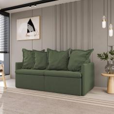 Imagem de Sofá Retrátil e Reclinável 3 Lugares 200cm Dália Cabecasa Madeiramadeira Verde