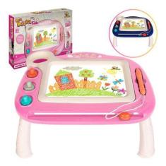 Imagem de Lousa Mágica Interativa Mesa Infantil Tablet Educativo Rosa