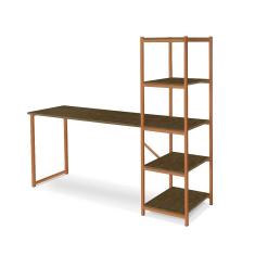 Imagem de Mesa De Computador Para Quarto Com Torre Imbuia Bronze Sett Steel Mobile