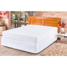 Imagem de Capa Para Colchão Impermeável E Saia Cama Box Queen Branca - Nathalia