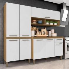 Imagem de Armário De Cozinha Tieli 3 Peças Boreal/branco - Móveis Arapongas