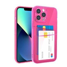 Imagem de Carteira transparente de luxo com compartimento para cartão para iPhone 13 Pro Max Capa de silicone transparente para iPhone 14 12 11 6 7 8 Plus se 2020, vermelho, para iphone 14